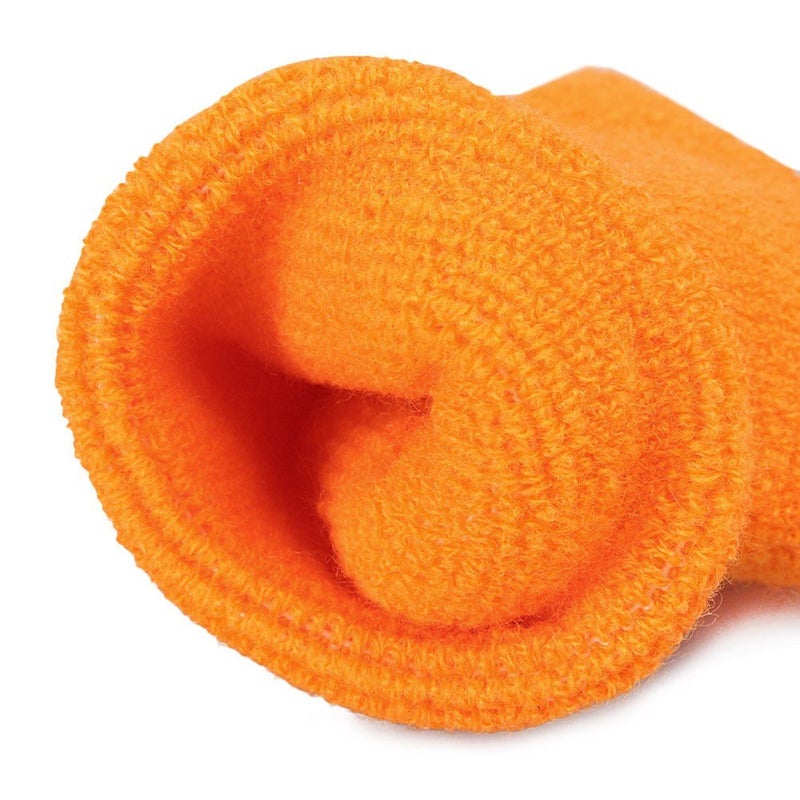 Mallofusa 10 Pack Colorful Sports Basketball Football Absorbent Wristband Party Outdoor Activity (Orange) - Image 3